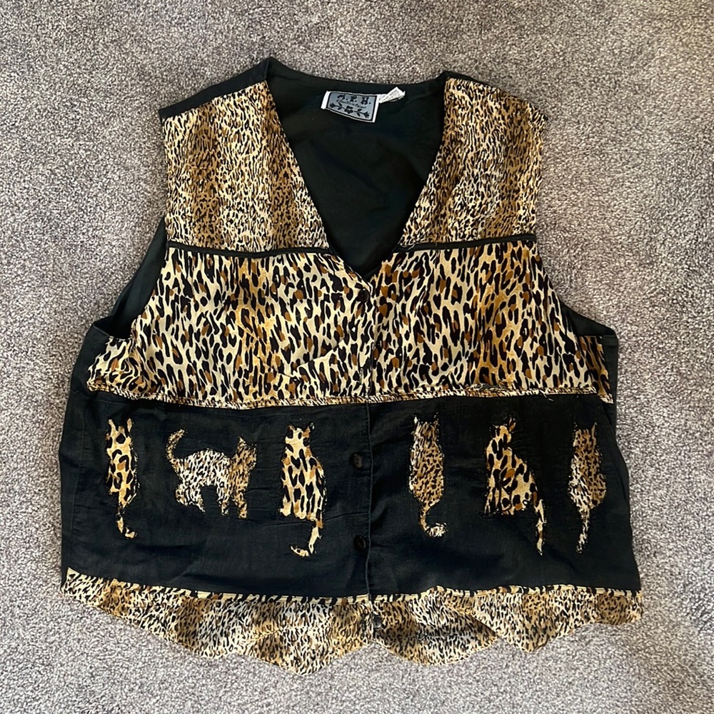 Vintage cat vest